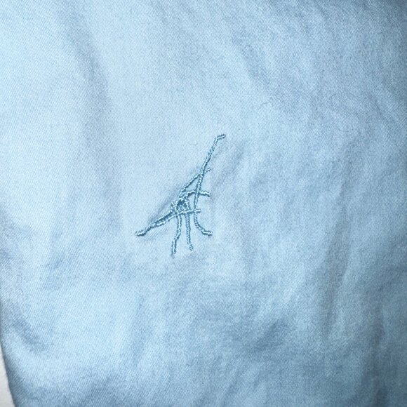 Organic Sky Blue Cotton Woven Collar Shirt and Bermuda Shorts, 6 - 12 months - Picture 5 of 11